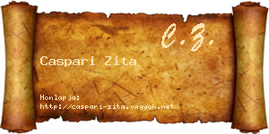 Caspari Zita névjegykártya