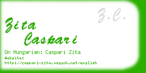 zita caspari business card